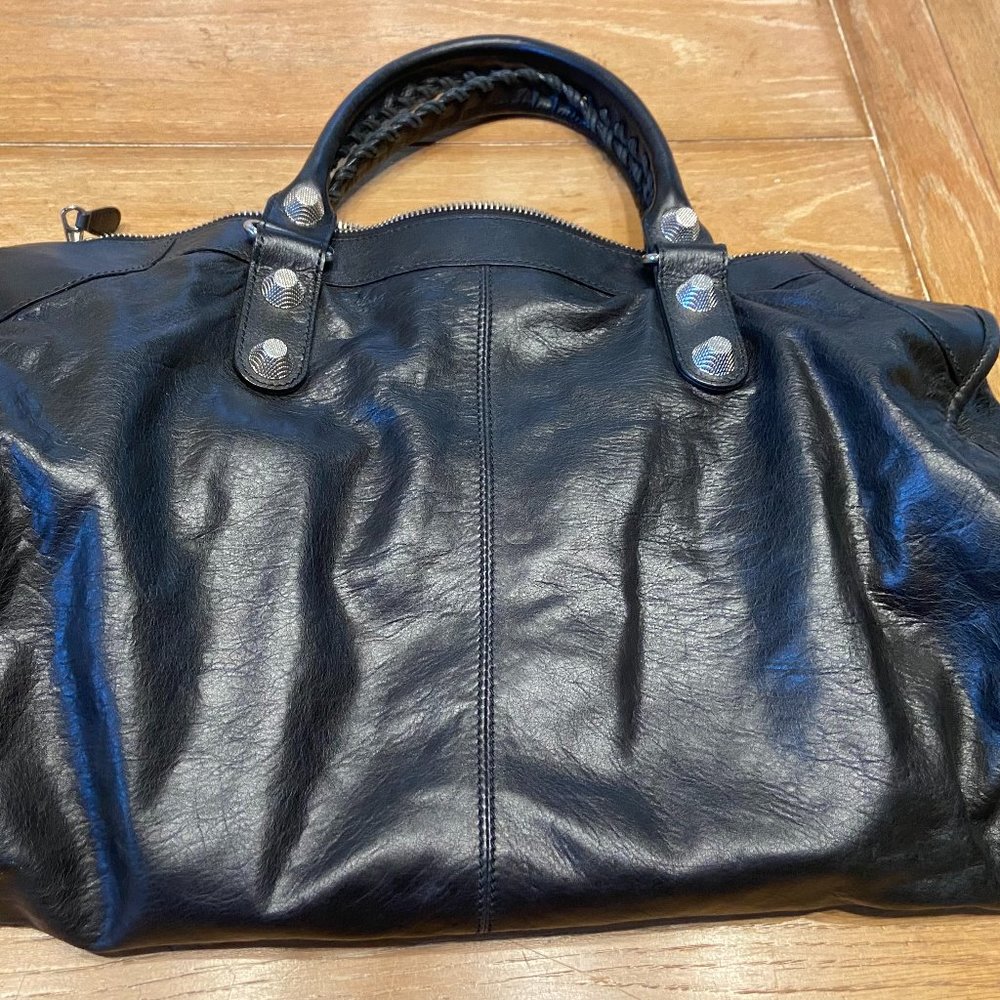 Balenciaga Leather Work Tote (Large) Black